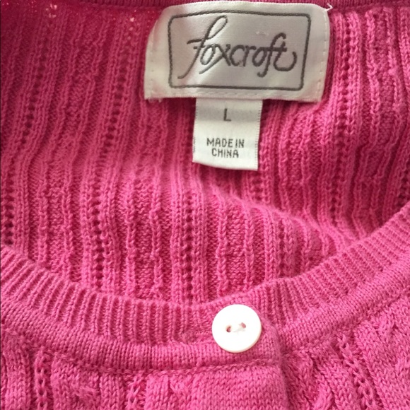 FOXCROFT Pink Button Down Supima Cardigan Sweater - Picture 3 of 16